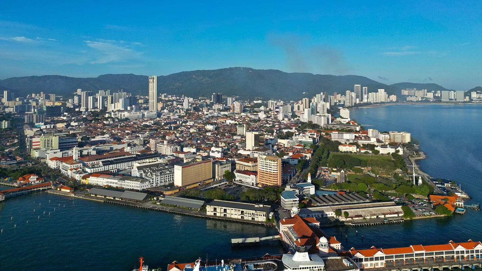 Penang George Town aerial view